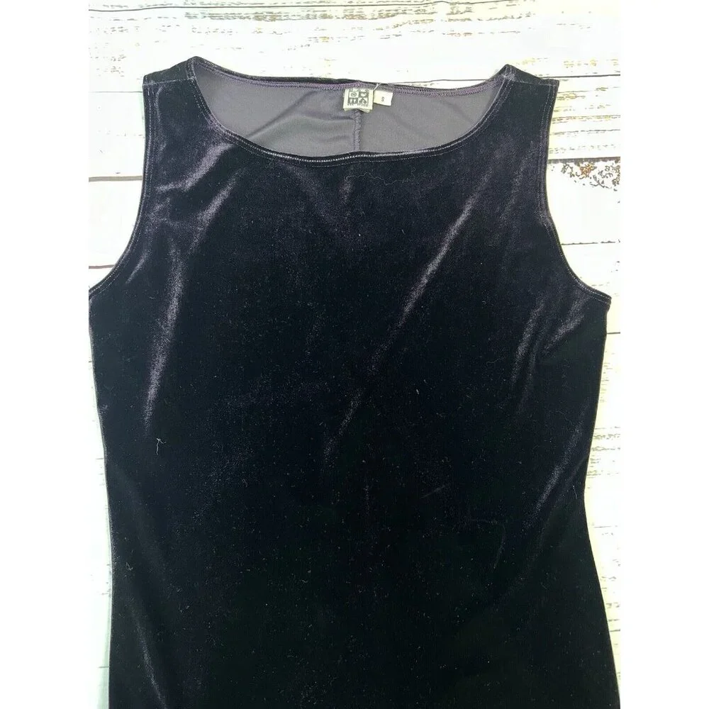 Max Studio Dress Size S Purple Sleeveless Midi Velvet Dress Whimsigoth Fairy - Picture 13 of 13